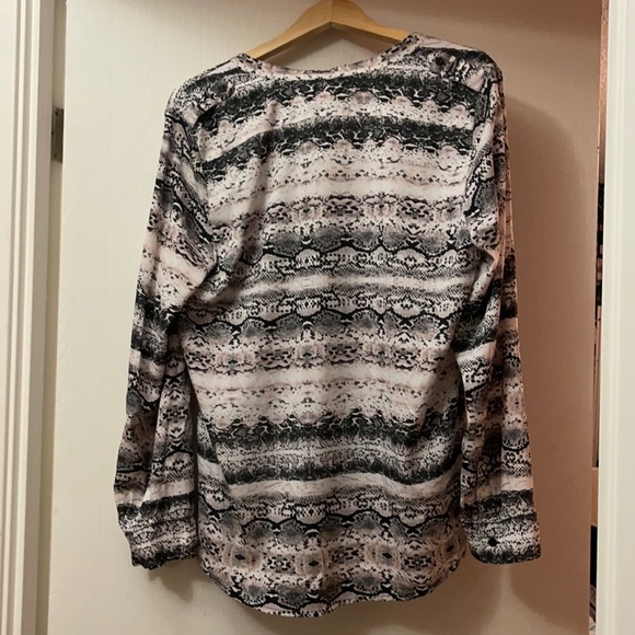 Calvin Klein pink&black snake pattern button up - Picture 3 of 3